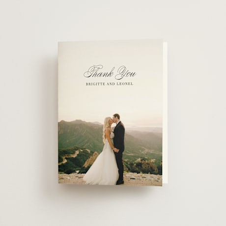 Folded Wedding Thank You Cards