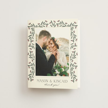 Folded Wedding Thank You Cards