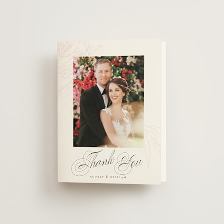 Folded Wedding Thank You Cards
