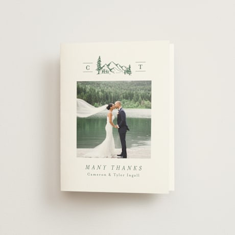 Folded Wedding Thank You Cards