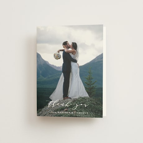 Folded Wedding Thank You Cards
