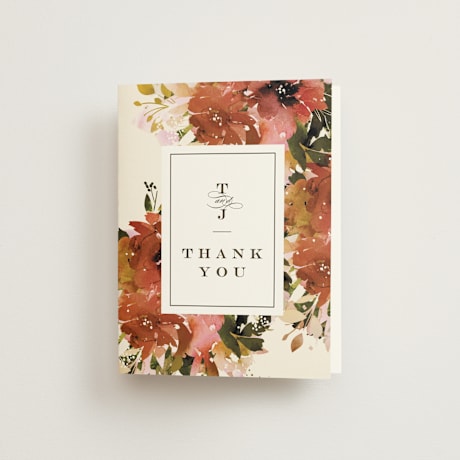 Folded Wedding Thank You Cards