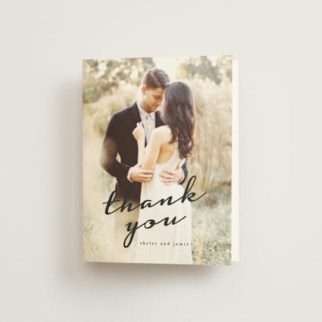 Folded Wedding Thank You Cards