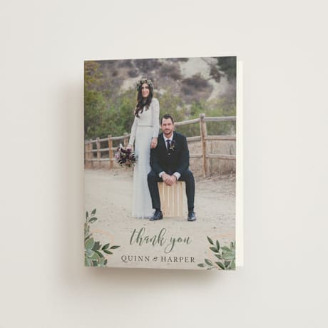 Folded Wedding Thank You Cards