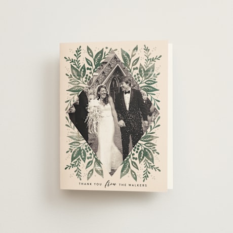 Folded Wedding Thank You Cards