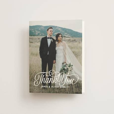 Folded Wedding Thank You Cards