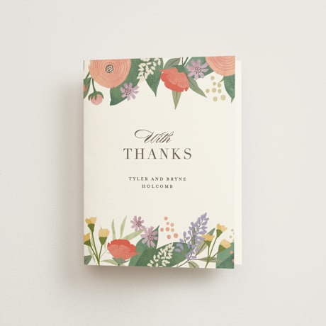 Folded Wedding Thank You Cards