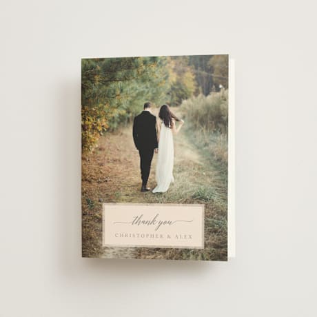 Folded Wedding Thank You Cards