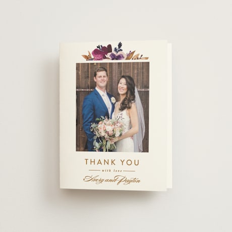 Folded Wedding Thank You Cards