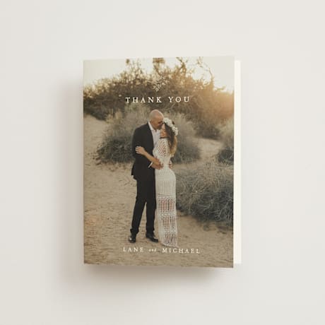 Folded Wedding Thank You Cards