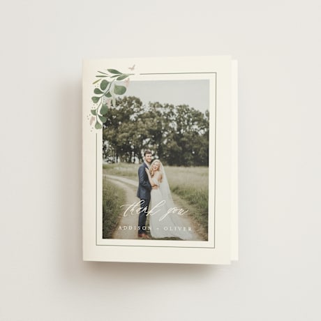 Folded Wedding Thank You Cards
