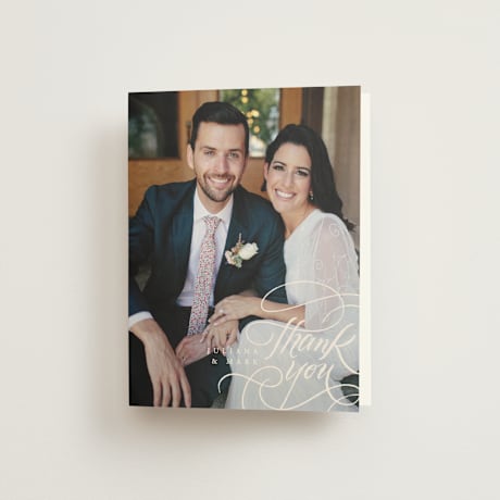 Folded Wedding Thank You Cards