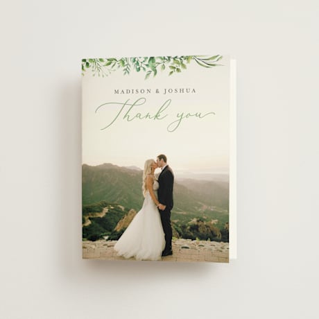 Folded Wedding Thank You Cards