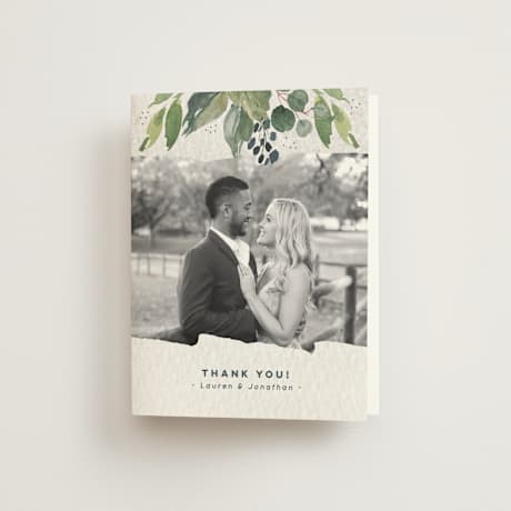 Folded Wedding Thank You Cards