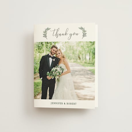Folded Wedding Thank You Cards