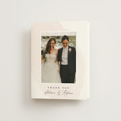 Folded Wedding Thank You Cards