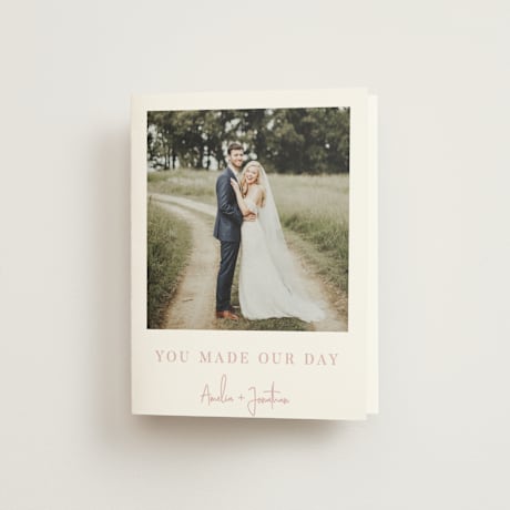 Folded Wedding Thank You Cards