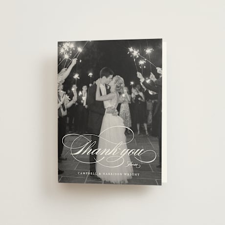 Folded Wedding Thank You Cards
