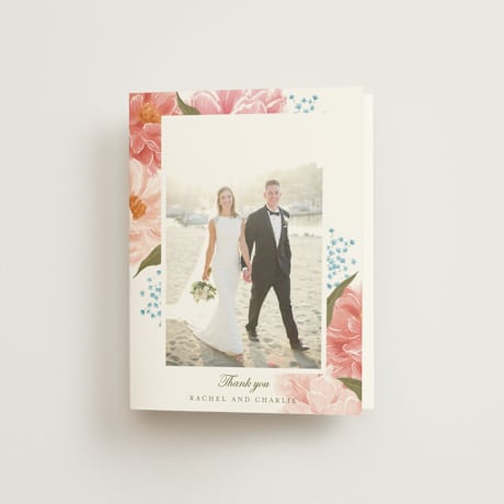 Folded Wedding Thank You Cards