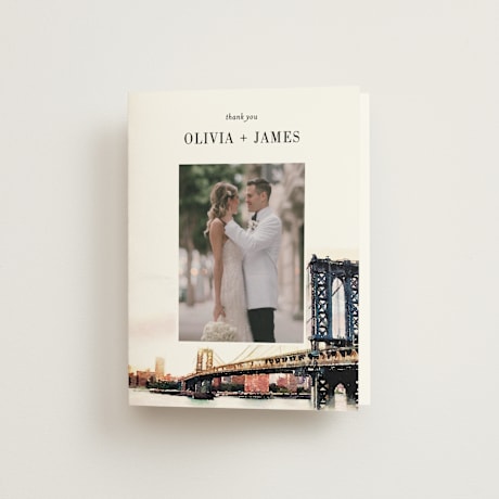 Folded Wedding Thank You Cards