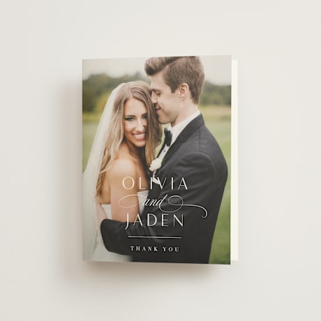 Folded Wedding Thank You Cards