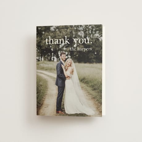 Folded Wedding Thank You Cards