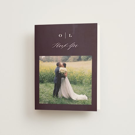 Folded Wedding Thank You Cards