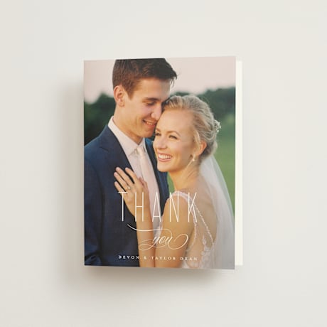 Folded Wedding Thank You Cards