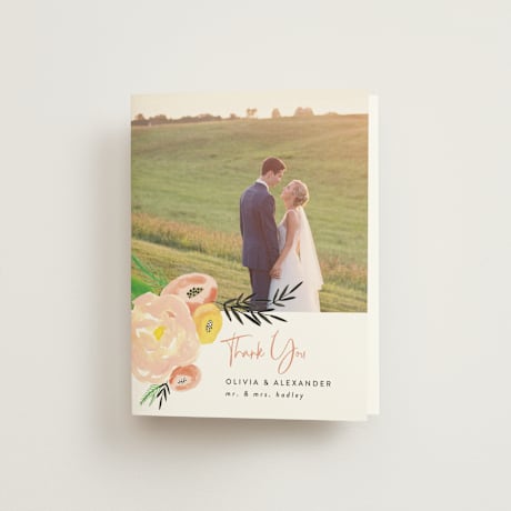 Folded Wedding Thank You Cards