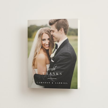 Folded Wedding Thank You Cards