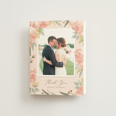 Folded Wedding Thank You Cards
