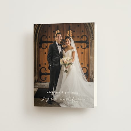 Folded Wedding Thank You Cards