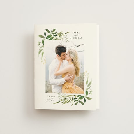 Folded Wedding Thank You Cards