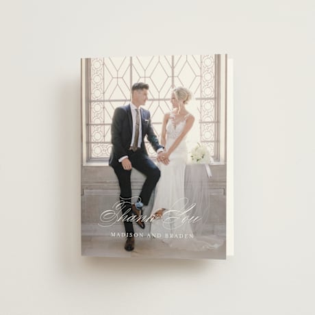 Folded Wedding Thank You Cards