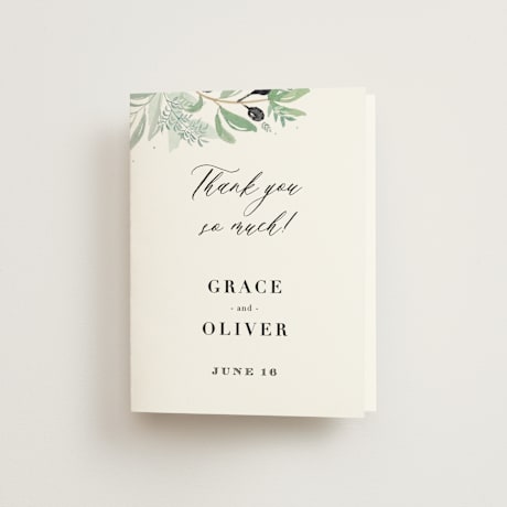 Folded Wedding Thank You Cards