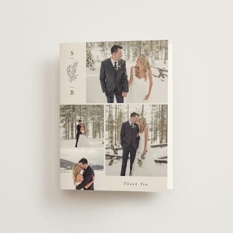 Folded Wedding Thank You Cards