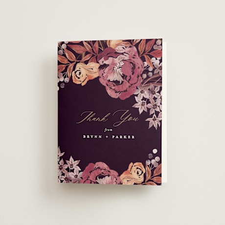 Folded Wedding Thank You Cards