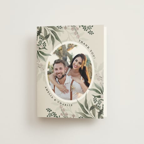Folded Wedding Thank You Cards