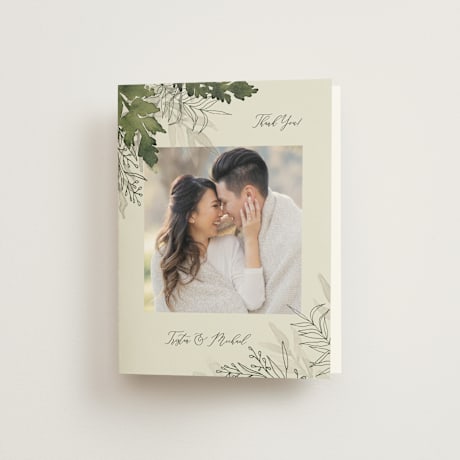 Folded Wedding Thank You Cards