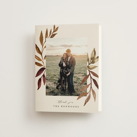 Folded Wedding Thank You Cards