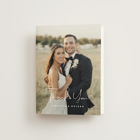 Folded Wedding Thank You Cards