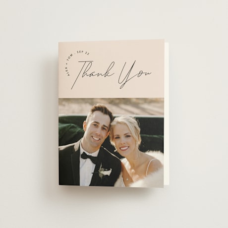 Folded Wedding Thank You Cards