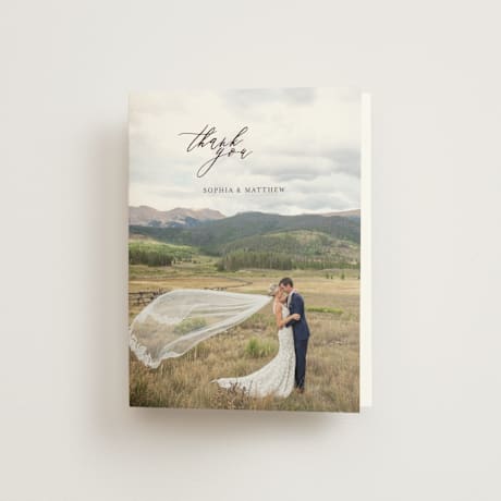 Folded Wedding Thank You Cards