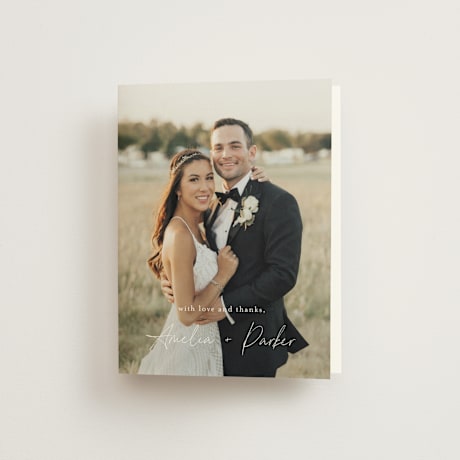 Folded Wedding Thank You Cards