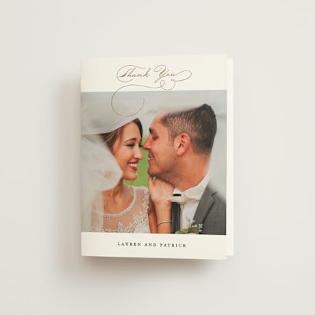 Folded Wedding Thank You Cards