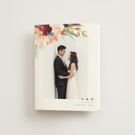 Folded Wedding Thank You Cards