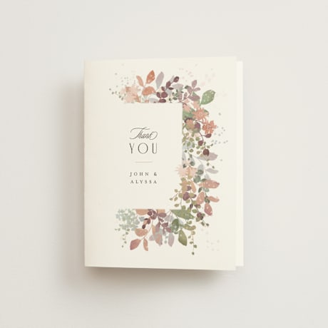 Folded Wedding Thank You Cards
