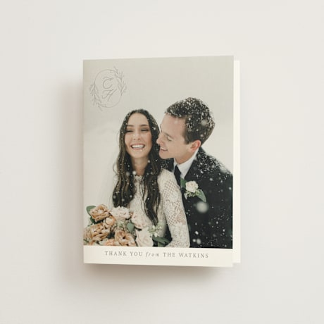Folded Wedding Thank You Cards