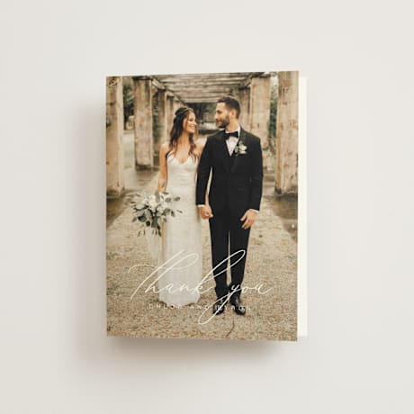 Folded Wedding Thank You Cards