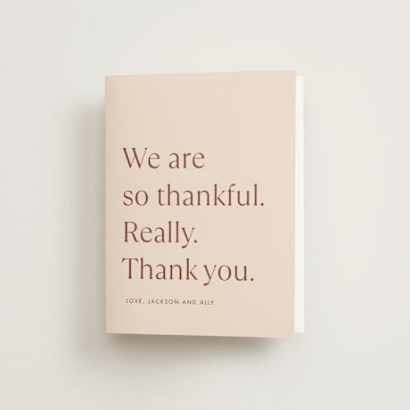 Folded Wedding Thank You Cards